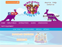 Tablet Screenshot of kangaroobouncers.com